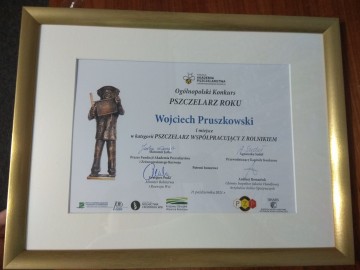 VII Ogólnopolska Konferencja „Nowe technologie w gospodarce pasiecznej – wyzwania i ograniczenia”  oraz rozstrzygniecie VII edycja Ogólnopolskiego Konkursu „Pszczelarz Roku”, Warszawa, 21.10.2021r., 